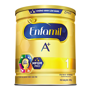 Sữa bột Enfamil A+ 1 DHA+ và MFGM 400g