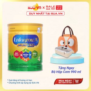 [1 Tặng 1] Sữa bột Enfagrow A+ Neuropro 4 830g Tặng 1 Bộ hộp cơm 990 ml