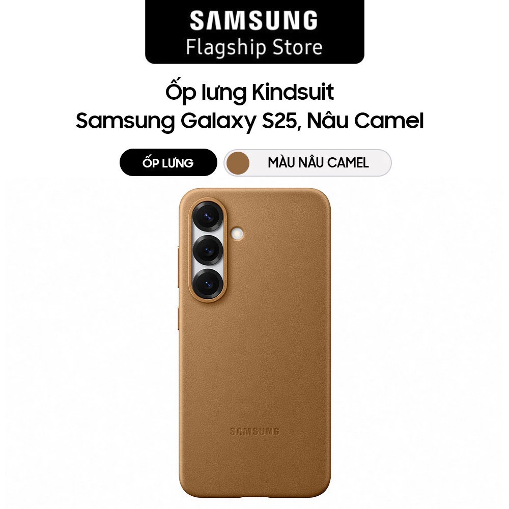 Ốp lưng Kindsuit Samsung Galaxy S25, Camel