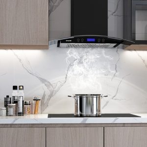 Máy hút khói, hút mùi kính cong Dmestik TL 4290 DMK