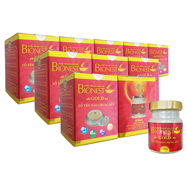 Yến sào Bionest Gold cao cấp 70ml 10 hũ