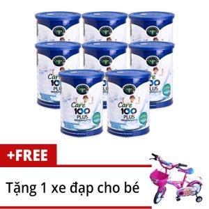 Bộ 8 Sữa Care 100 plus 900g (tặng xe đạp 2 bành)