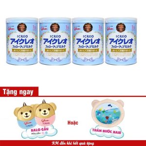 Bộ 4 Sữa Glico Icreo số 1 820g có quà tặng