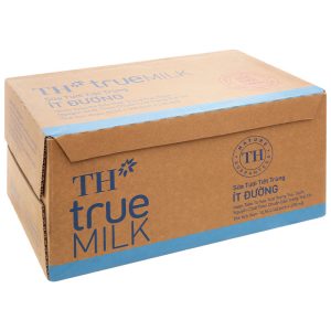 Thùng 48 bịch sữa tươi TH true MILK ít đường 220 ml