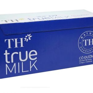 Thùng 12 hộp sữa tươi TH true MILK có đường 1 lít