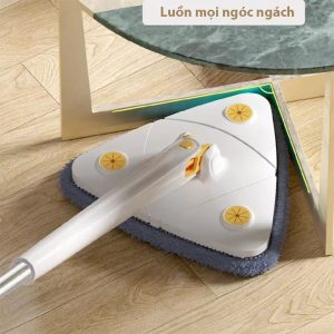 Cây lau nhà tam giác Cây lau kính lau trần xoay 360 độ đa năng tiện dụng tự vắt (Loại 1)