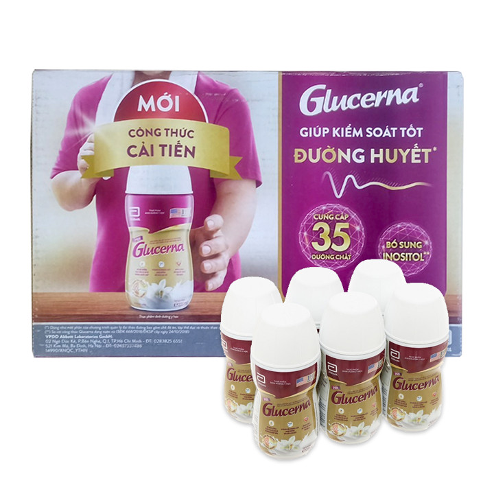 Thùng sữa nước tiểu đường Abbott glucerna vani 220ml (4 lốc x 6 chai)