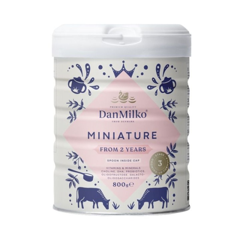Sữa Danmilko Miniature 3 dinh dưỡng toàn diện cho bé trên 24 tháng
