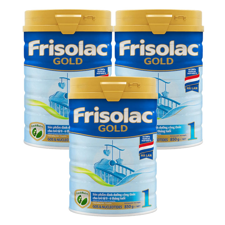 Bộ 3 Sữa Frisolac Gold 1 850g