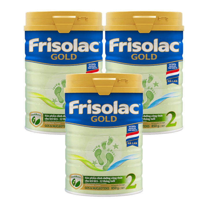 Bộ 3 Sữa Frisolac Gold 2 850g