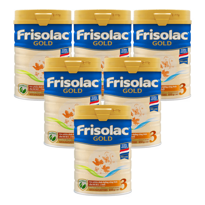 Bộ 6 Sữa Frisolac Gold 3 850g