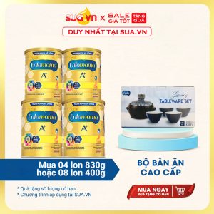 Sữa Enfamama A+ vani 830g [Combo 4 Lon][Có Quà]  tặng bộ bàn ăn cao cấp
