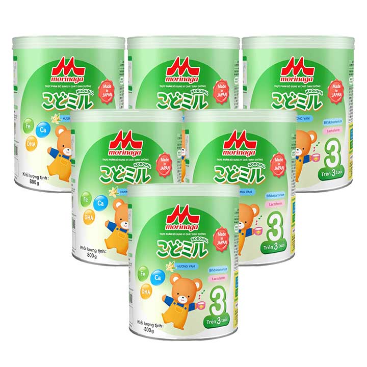 Bộ 6 Sữa Morinaga số 3 800g (Có quà)