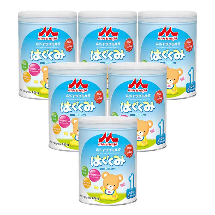 Bộ 6 Sữa Morinaga số 1 800g (Có quà)