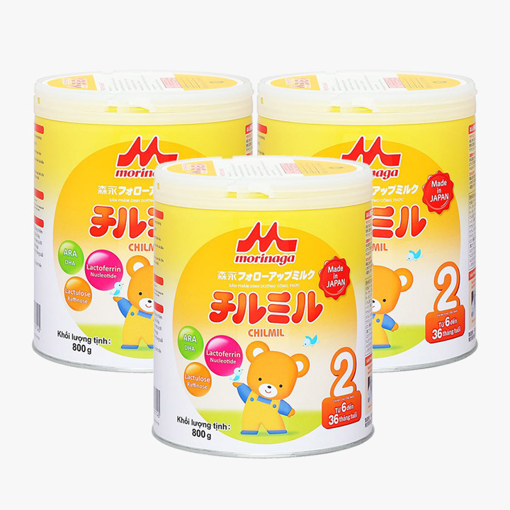 Bộ 3 Sữa Morinaga số 2 800g (có quà)