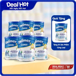 [ Mua 6 Tặng 1] Combo 6 Lon Sữa Delimax Canxi 900g