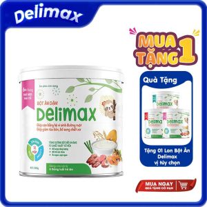 [Mua 1 Tặng 1] Bột ăn dặm Delimax thịt heo rau củ 250g [Date 11/2025]