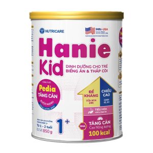 Sữa Hanie kid Pedia 1+ 850g tăng cân cho trẻ từ 1 – 2 tuổi