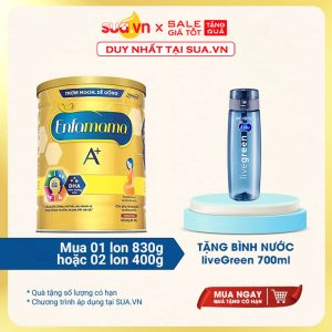 Sữa Enfamama A+ vani 830g tặng bình nước