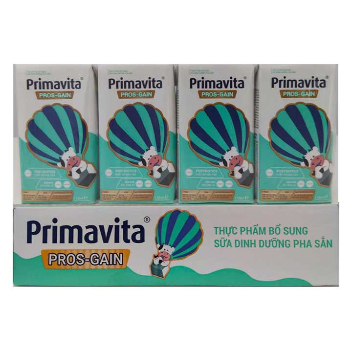 Sữa Pha Sẵn Primavita Pros Gain – thùng 48 hộp 110ml (Dành cho bé từ 12 tháng )