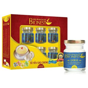 Hộp Yến sào Bionest Gold đường isomalt cao cấp – hộp quà tặng 6 lọ