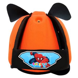 Mũ bảo vệ đầu cho bé BabyGuard (Cam) logo Người Nhện