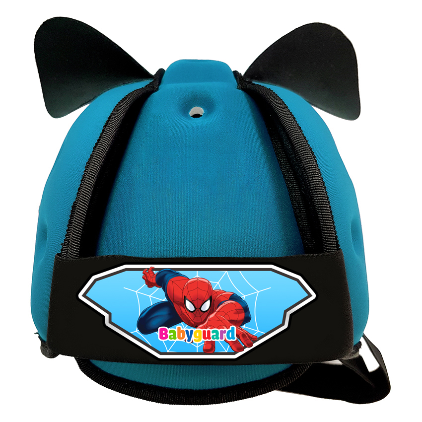 Mũ bảo vệ đầu cho bé BabyGuard (Xanh Ngọc) logo Người Nhện