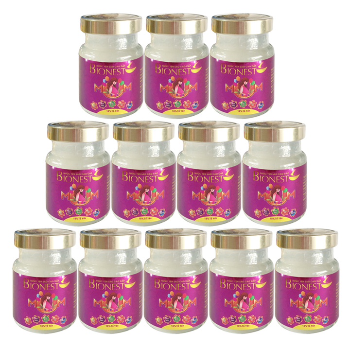 Yến sào Bionest Mum cao cấp 12 lọ dành cho mẹ bầu