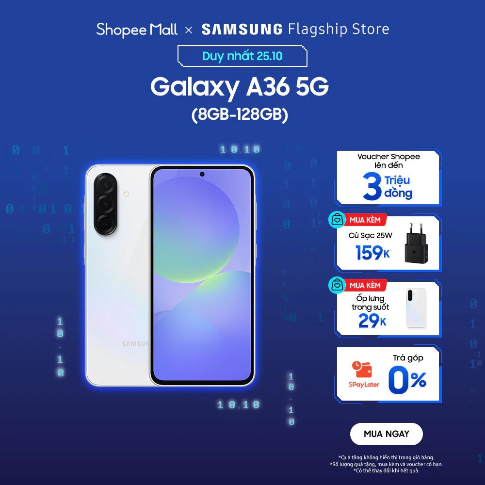 Điện thoại Samsung Galaxy A36 5G 8GB-128GB/8GB-256GB