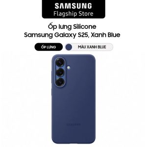 Ốp lưng Silicone Samsung Galaxy S25, Xanh Blue