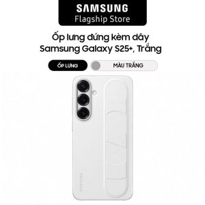 Ốp lưng đứng kèm dây Samsung Galaxy S25+, Trắng