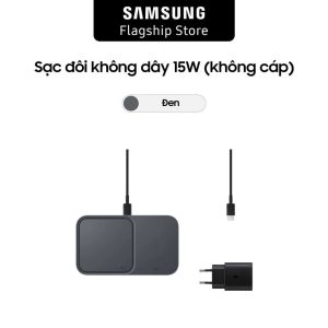 Sạc đôi không dây 15W (không cáp)